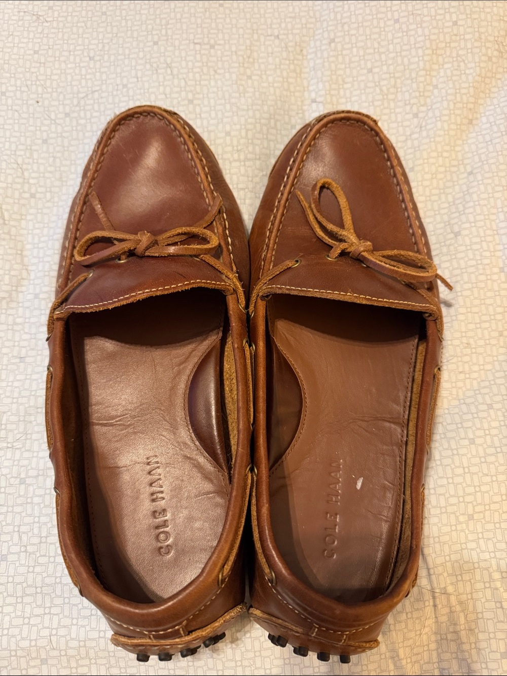 Cole Haan Men's Chestnut Brown Leather Moccasin Loafers